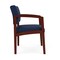 Lesro Lenox Wood Wide Guest Chair Wood Frame, Mahogany, MD Ink Upholstery LW1201 - alternate 2